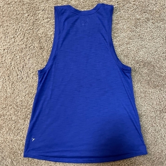 Old Navy "Running on Coffee" Go-Dry Loose Tank Top Women's Medium M Purpley Blue - Picture 2 of 8